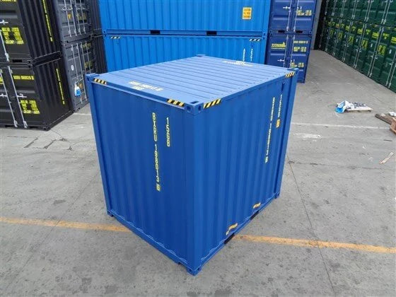 RECIPIENTE MARINHO AZUL CUBO DE ALTO 10 PÉS - NOVO