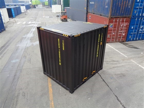 RECIPIENTE MARINHO PRETO DE 10 PÉS DE ALTO CUBO - NOVO