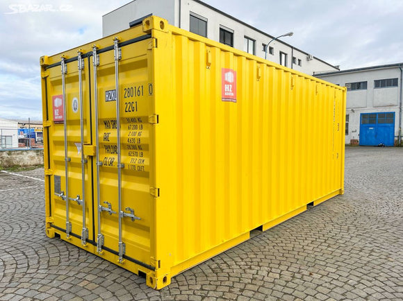 CONTENTOR MARÍTIMO 20 PÉS AMARELO - NOVO