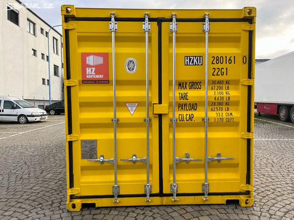 CONTENTOR MARÍTIMO 20 PÉS AMARELO - NOVO
