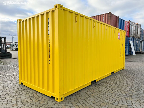 CONTENTOR MARÍTIMO 20 PÉS AMARELO - NOVO