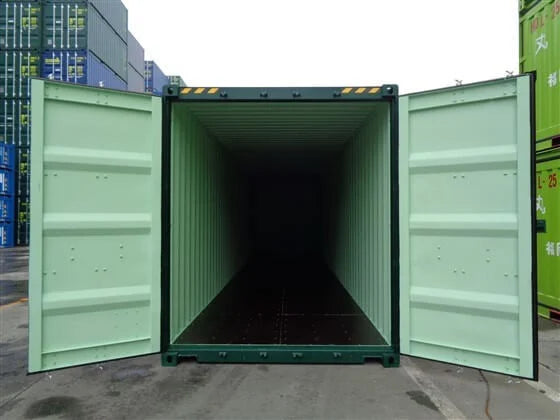RECIPIENTE MARÍTIMO VERDE DE 40 PÉS DE ALTO CUBO - NOVO